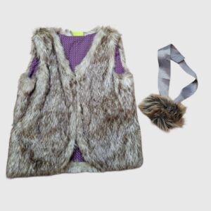 Jänese kostüüm vest+ saba 122-128 cm